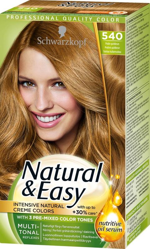Schwartzkopf Natural&Easy 540 Praline Golde Blond. 3stk pr kartong