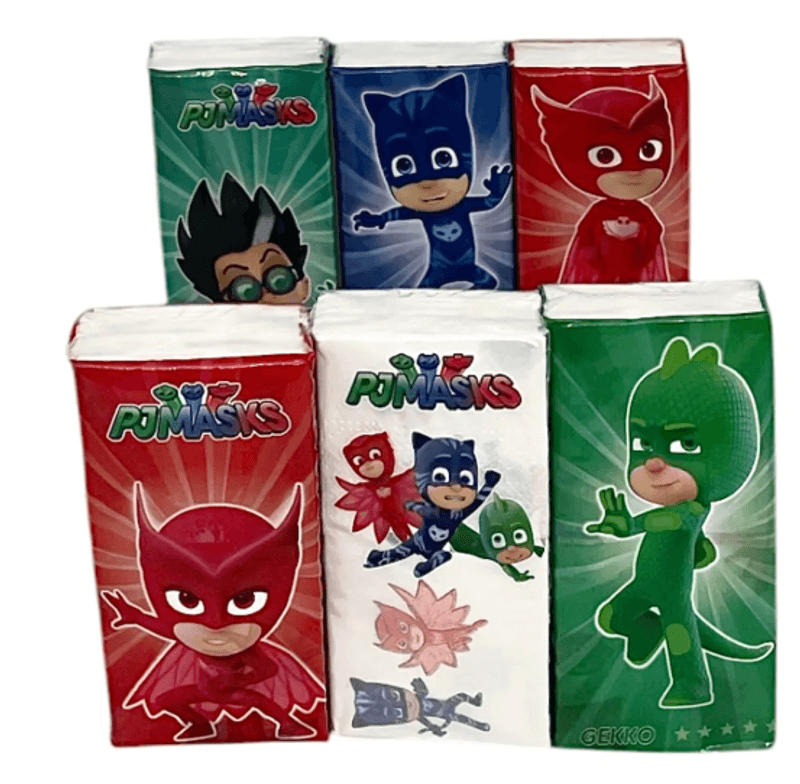 Pysjheltene Lommetørkler 6pk, 24stk pr kartong