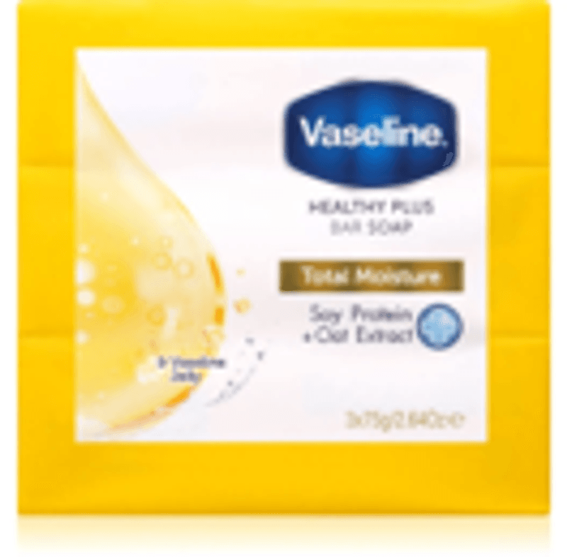 Vaseline Soap Bar Total Moisture 3pack 225g, 48stk pr kartong