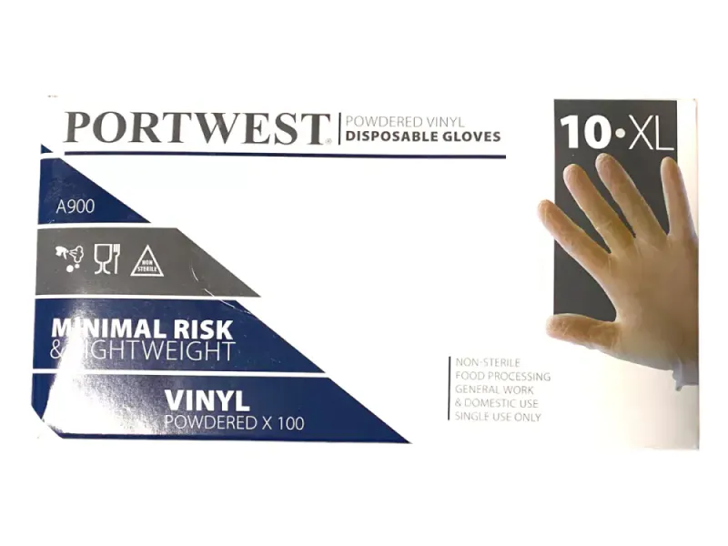 Vinylhanske portwest 100pk, XL, 30stk pr kartong