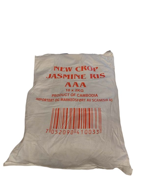 Jasmine ris premium 2kg, 10stk pr sekk 