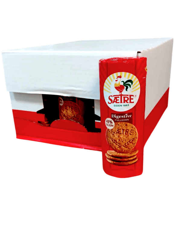 Sætre Digestive Fullkorn 400g, 20stk pr kartong